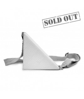 Mini Triangle Bag in White, Pink & Bleu